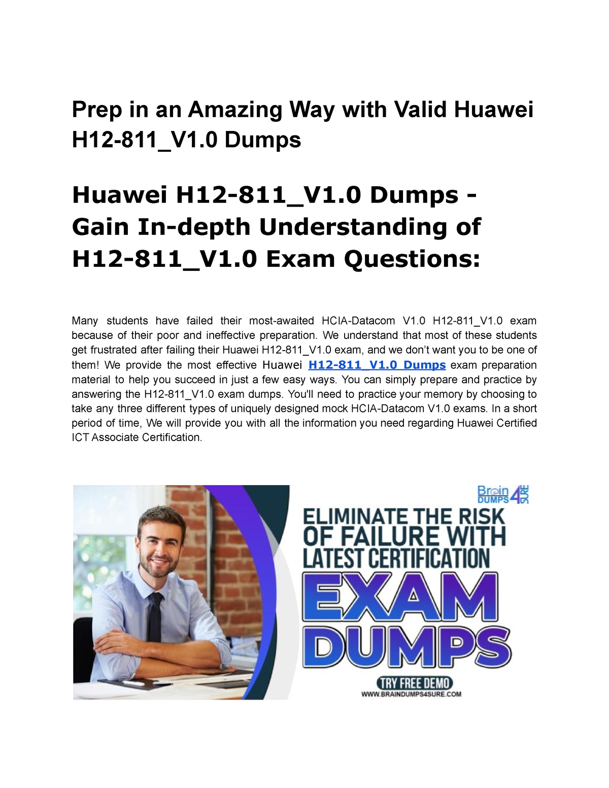 Dumps H12-811_V1.0 Questions