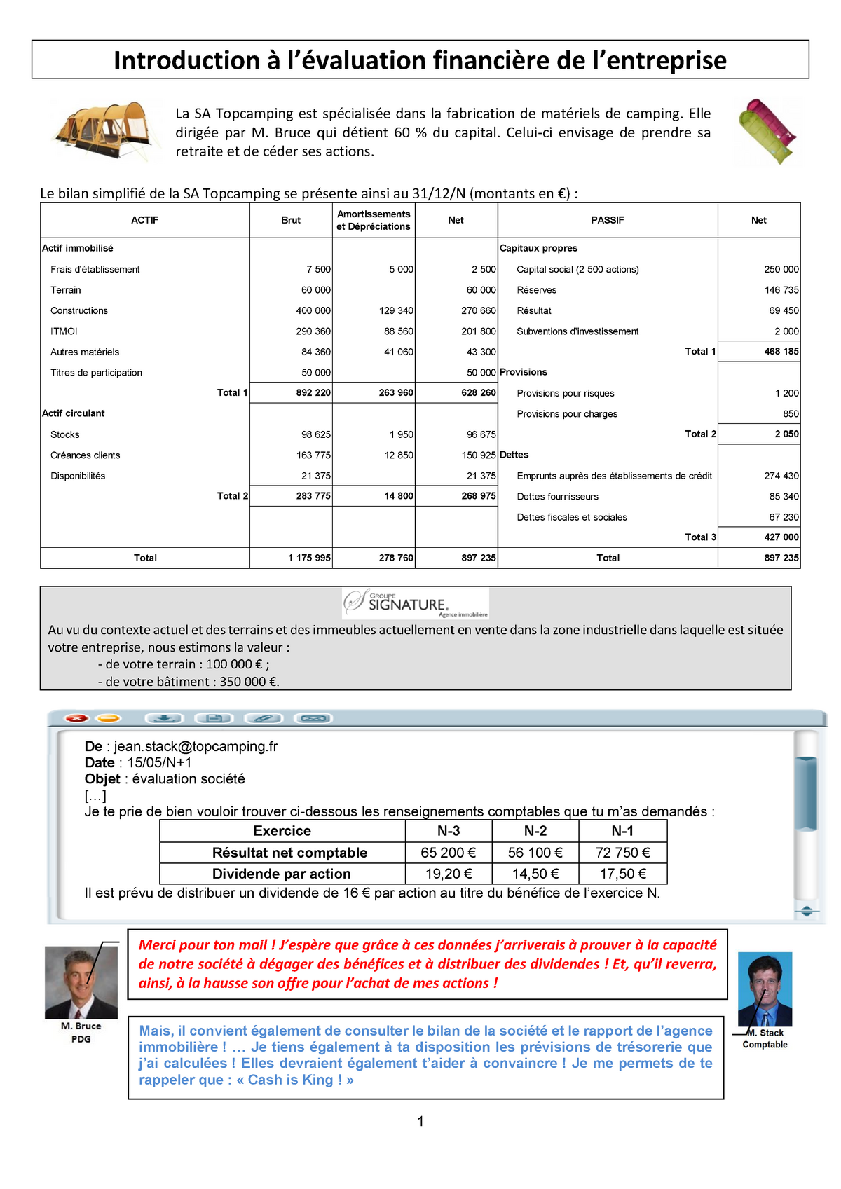 Introduction à L'évaluation Financière De De L'entreprise - Warning: TT ...