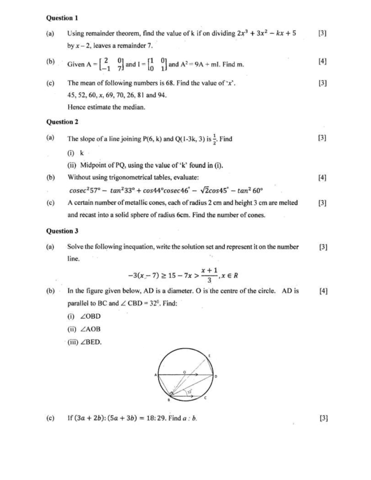 Test 14 April - PRACTICE QUESTIONS - Mathematics - B) - Studocu