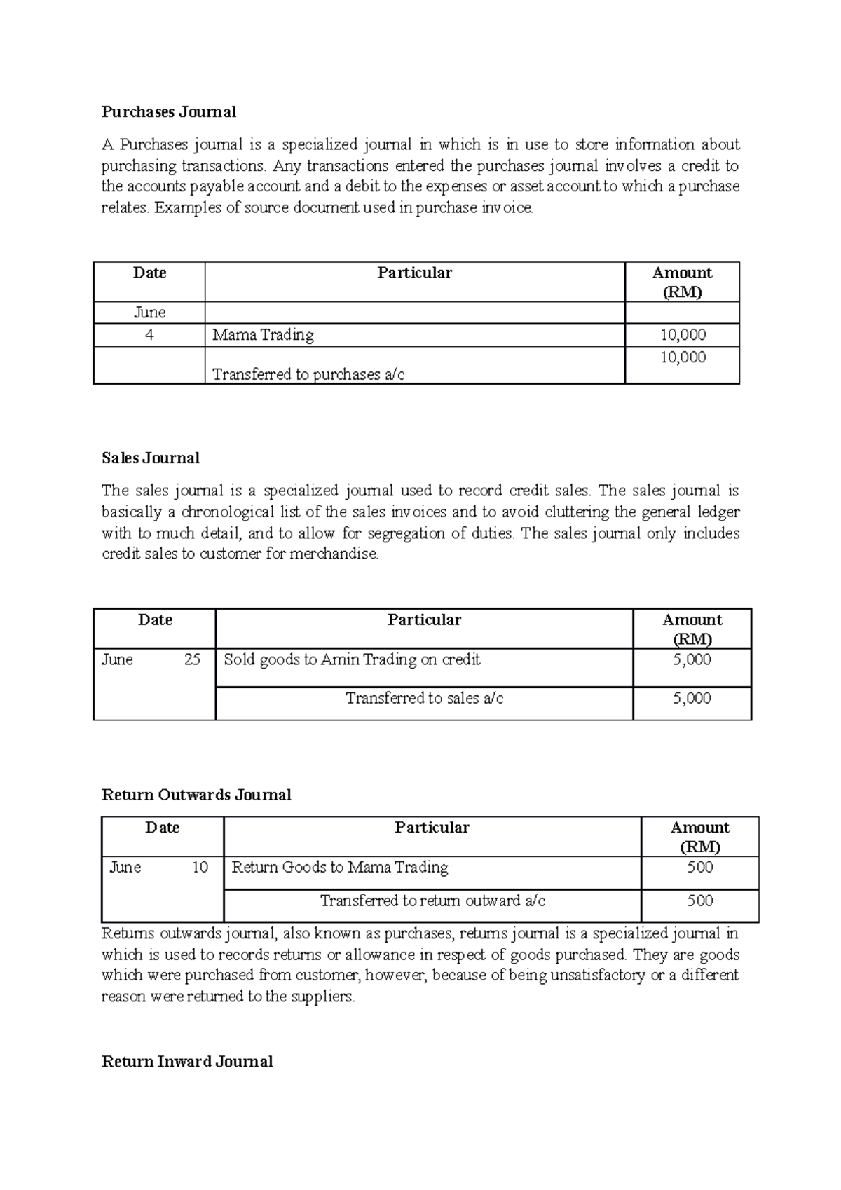 Book of Prime Entry Test - Purchases Journal A Purchases journal is a ...