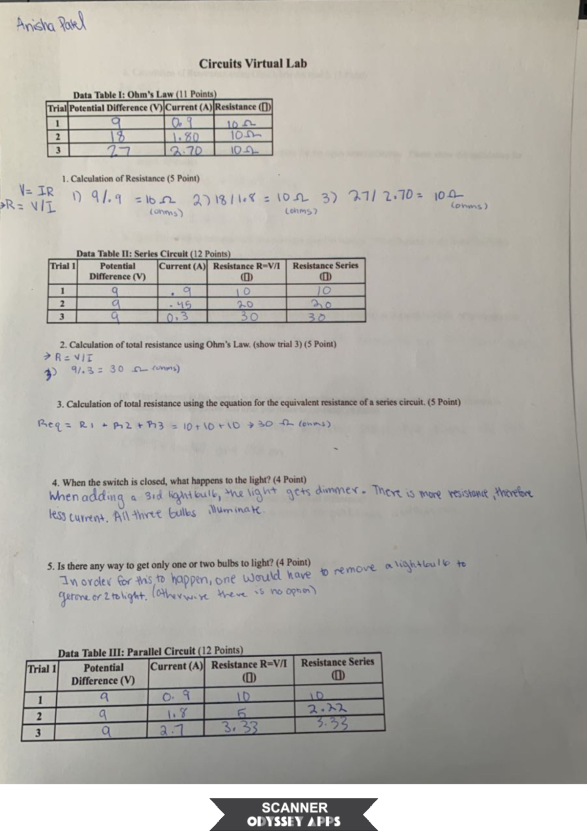 virtual lab assignment answer key