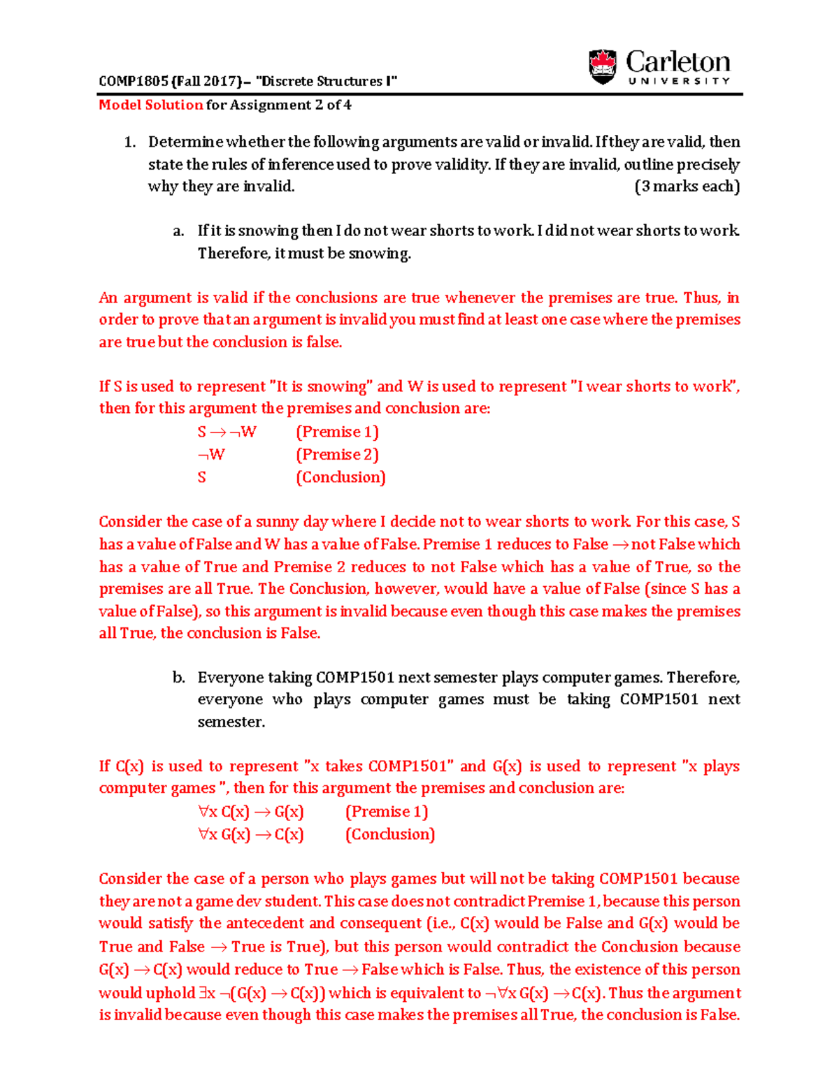 Model Solution For Assignment 2 Studocu