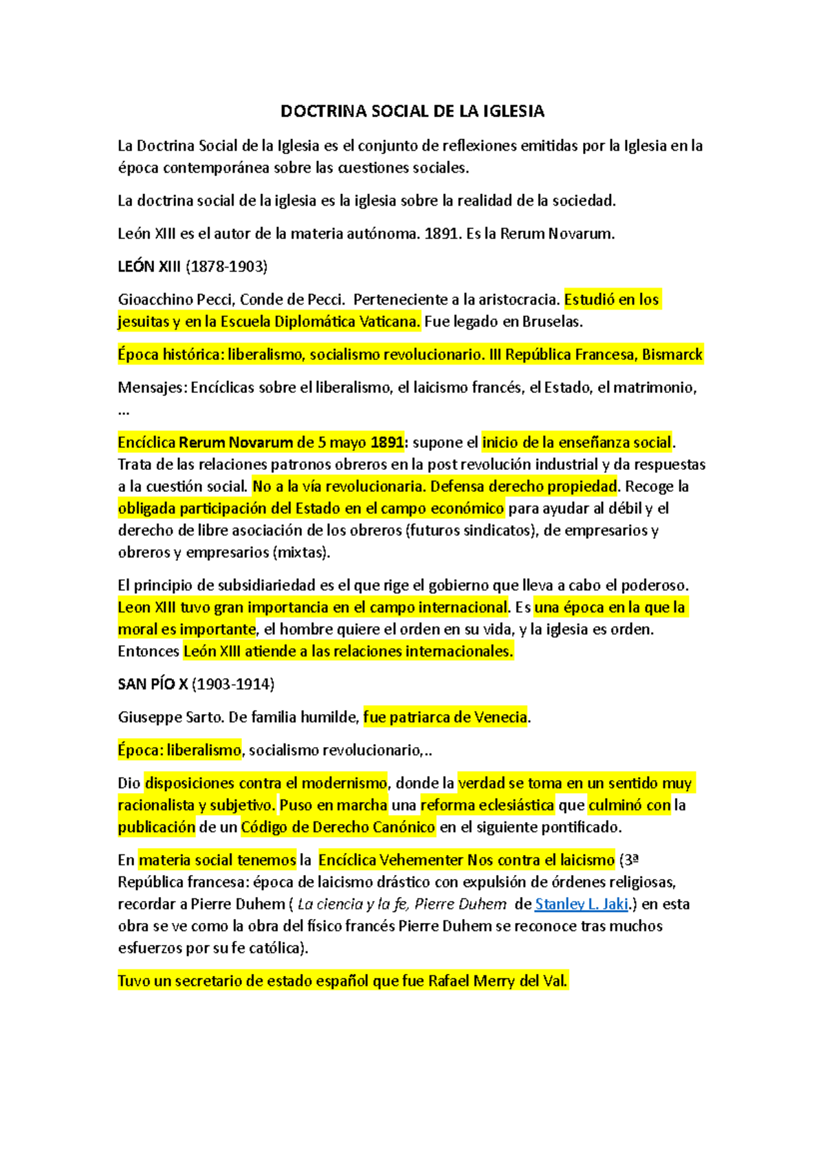 Doctrina Social DE LA Iglesia - DOCTRINA SOCIAL DE LA IGLESIA La ...