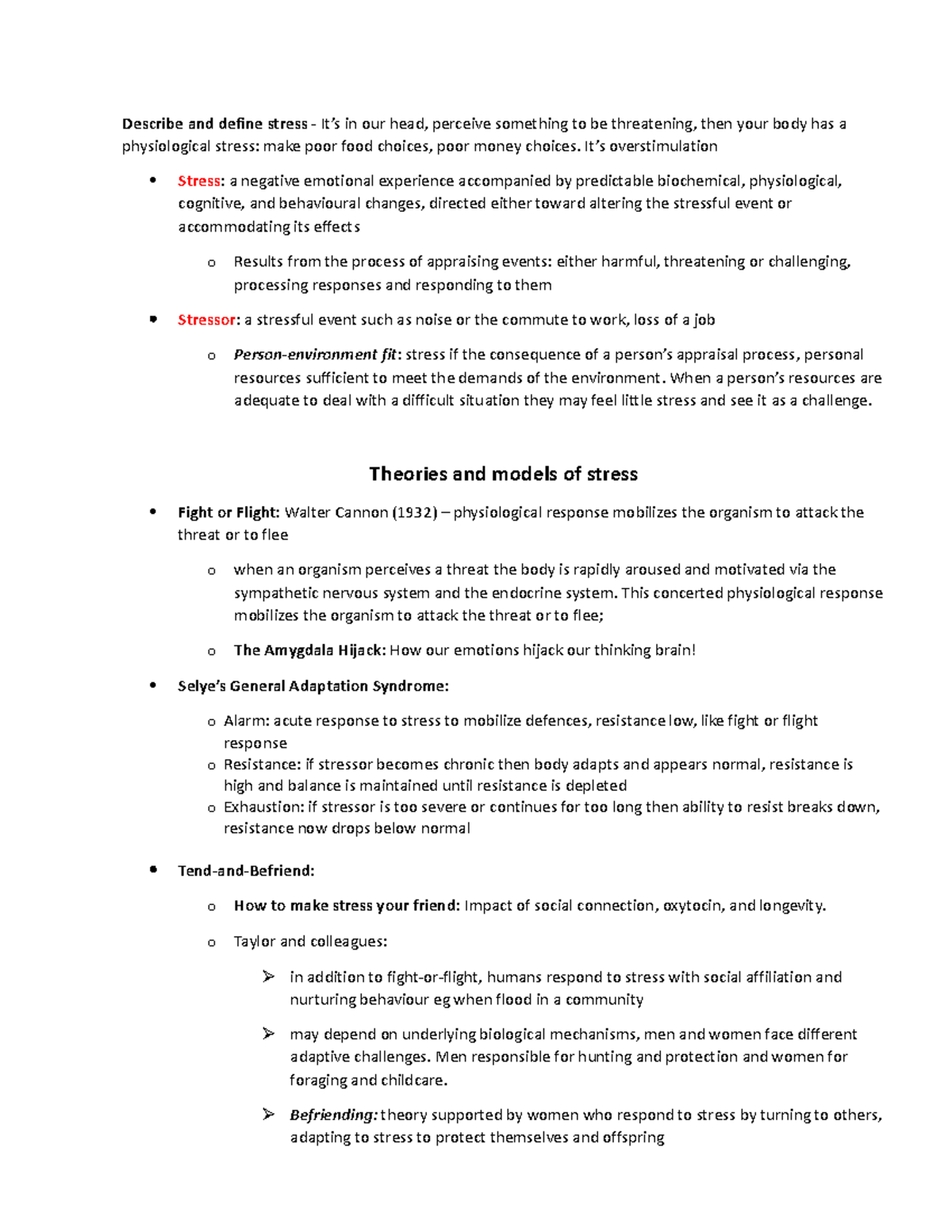 Stress Chapter 6 - nursing - Describe and define stress - It’s in our ...