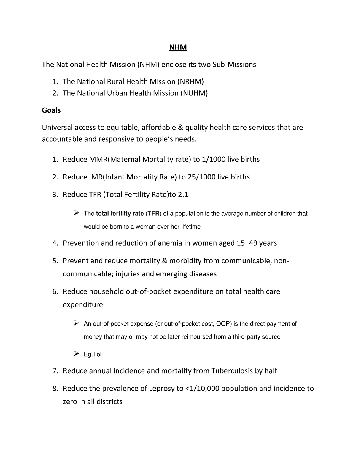 essay on national health mission