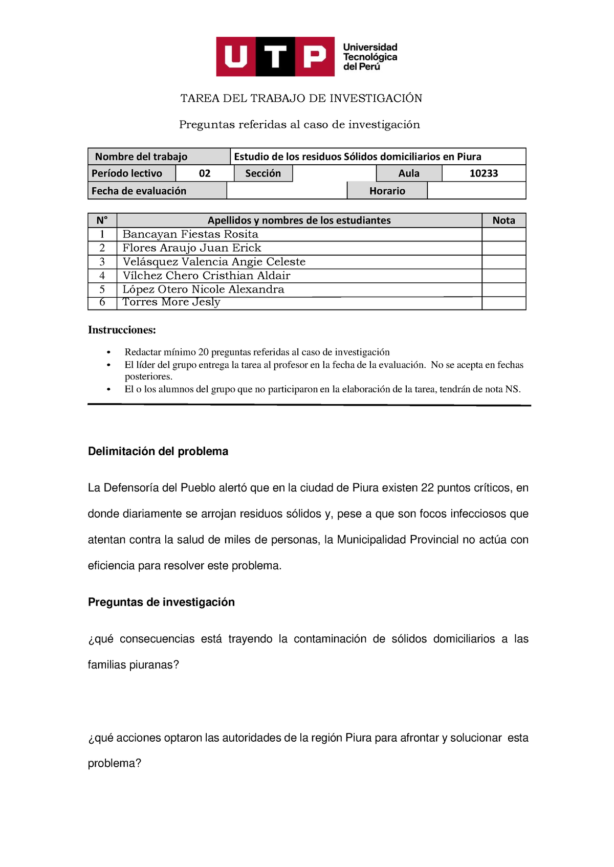 Individuo Y Medio Ambiente 1 - TAREA DEL TRABAJO DE INVESTIGACIÓN ...