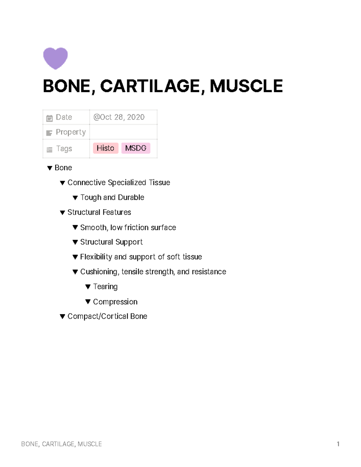 BONE Cartilage Muscle - Lecture notes Histology - 💜 BONE, CARTILAGE ...