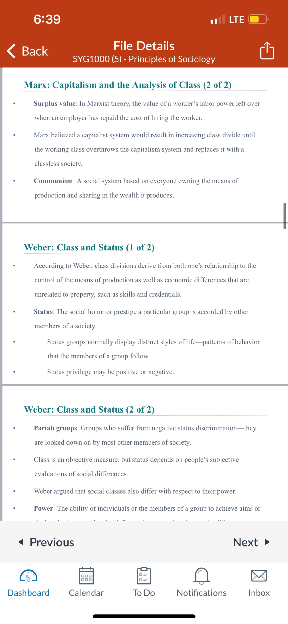 Sociology Chapter 7 - SYG1000 - Studocu