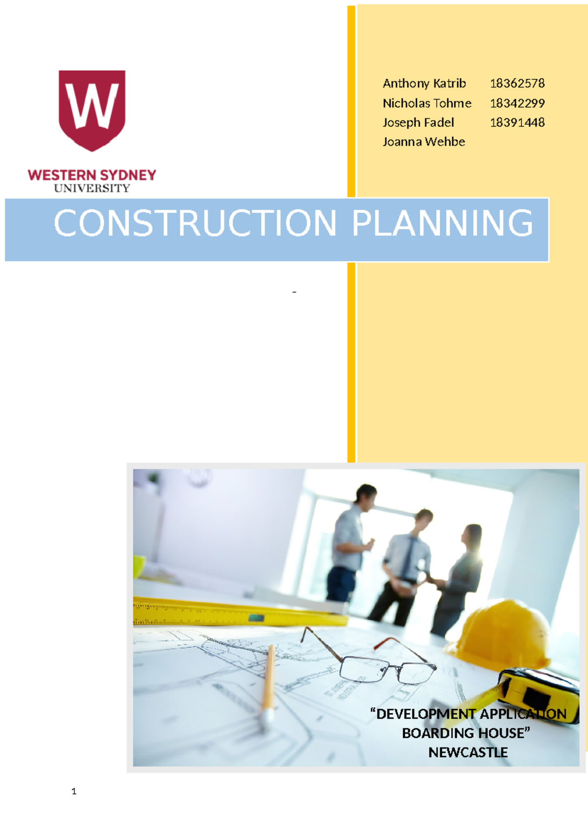 Construction Planning Major - CONSTRUCTION PLANNING Anthony Katrib ...