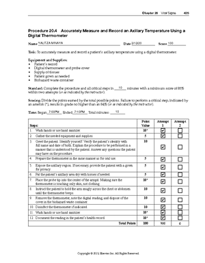 Procedure 20.3 Accurately Measure and Record an Oral Temperature Using ...