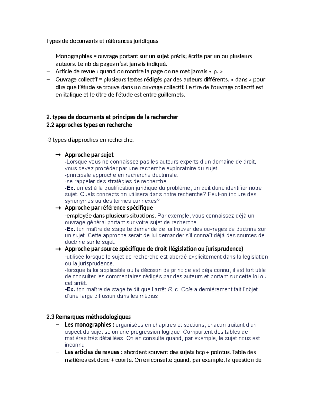 Cours 1 studium - Types de documents et références juridiques ...