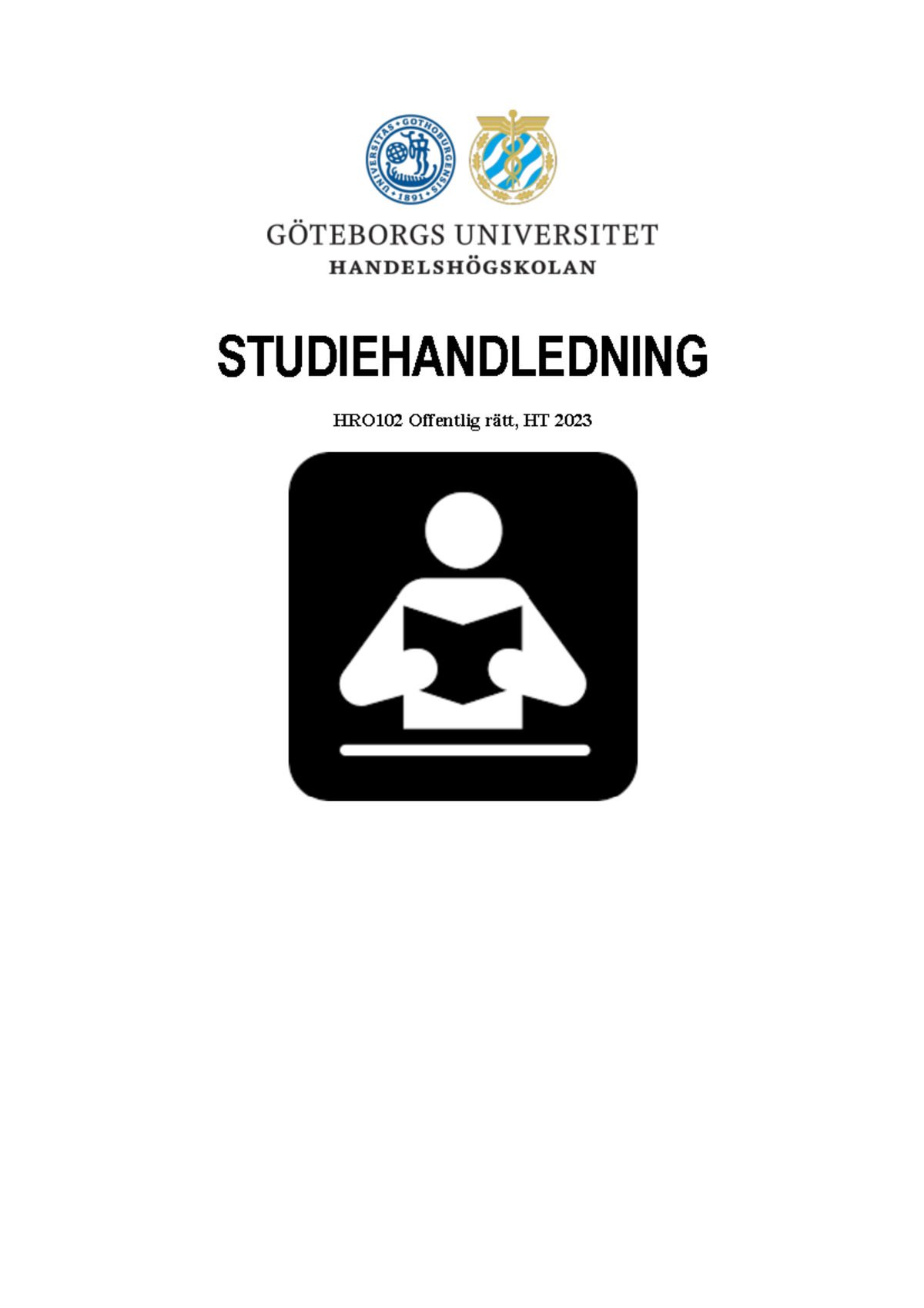 Studiehandledning HRO102 - STUDIEHANDLEDNING HRO102 Offentlig Rätt, HT ...