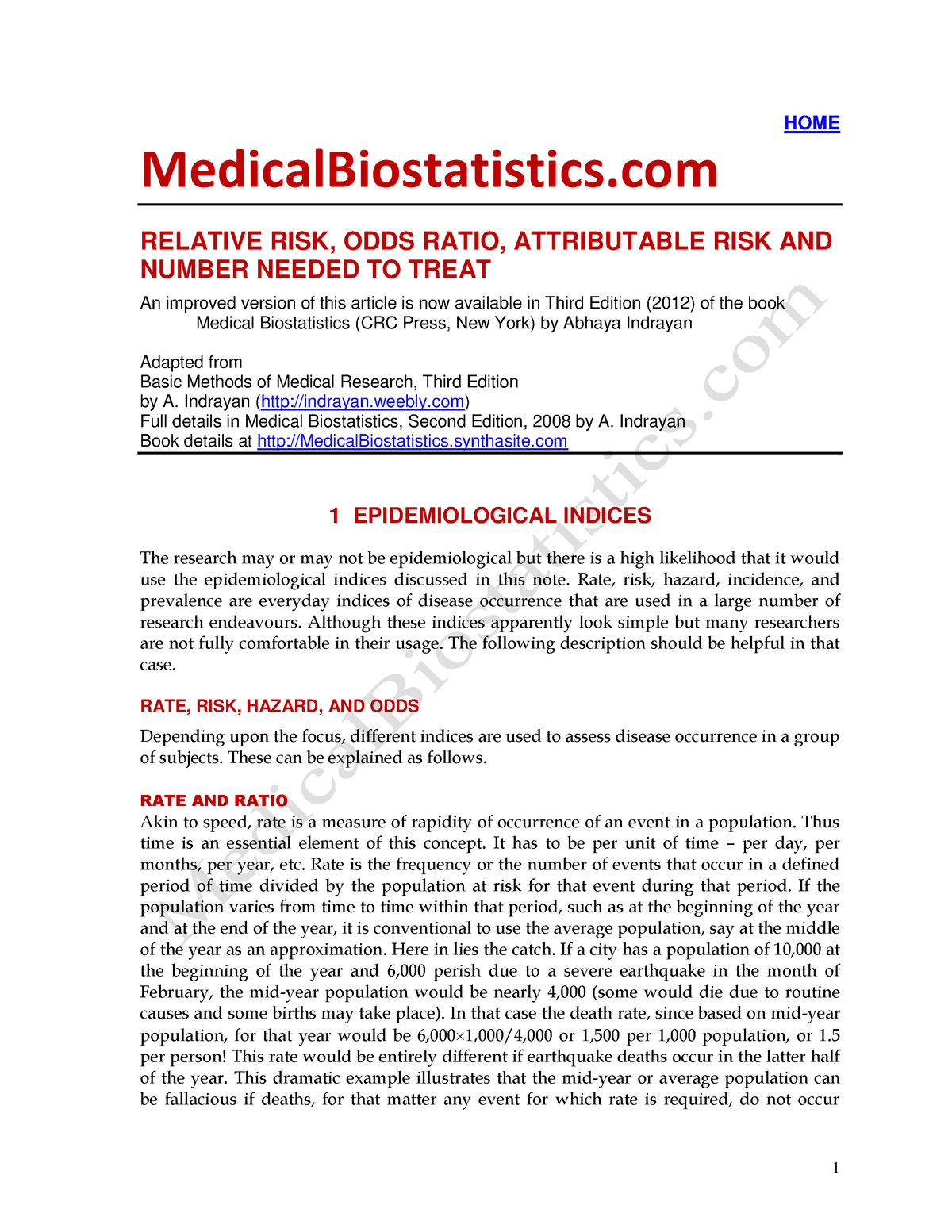 Biostatistics Terms Terminologies Home Medicalbiostatistics Relative Risk Odds Ratio Studocu