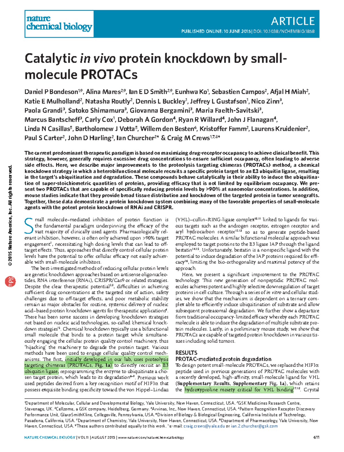 Biochem paper - ARTICLETYPE ####### PUBLISHED ONLINE: XX MONTH YEAR ...