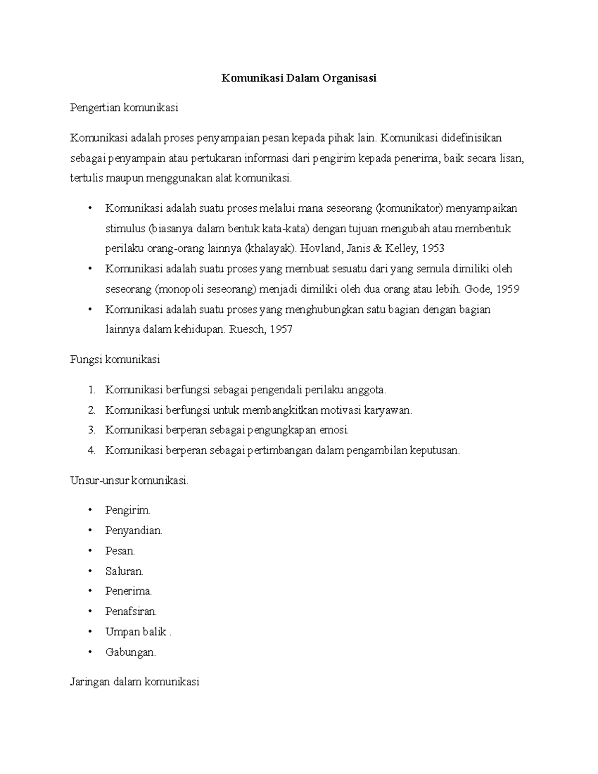 MO Week 8 - Komunikasi Dalam Organisasi - Komunikasi Dalam Organisasi ...