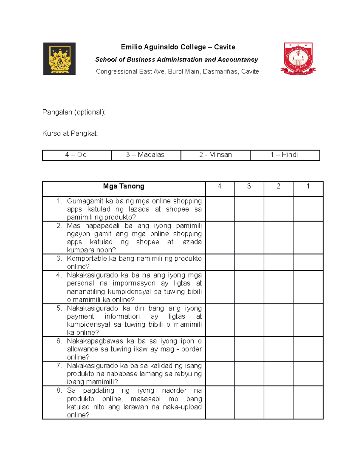 Halimbawa Ng Survey Questionnaire Tagalog Halimbawa N vrogue.co