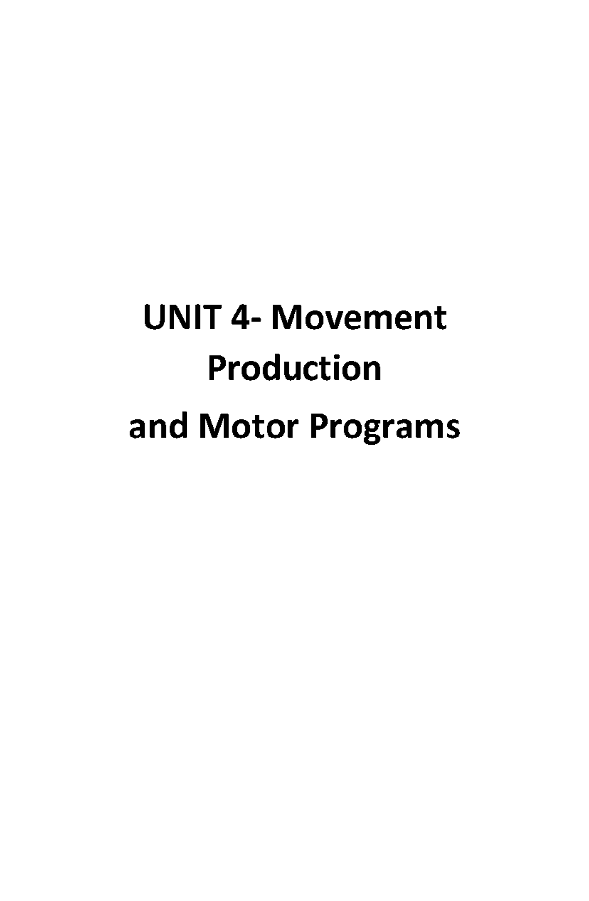 MPE 7 UNIT 4 Lesson - 2nd year major subject - UNIT 4- Movement ...