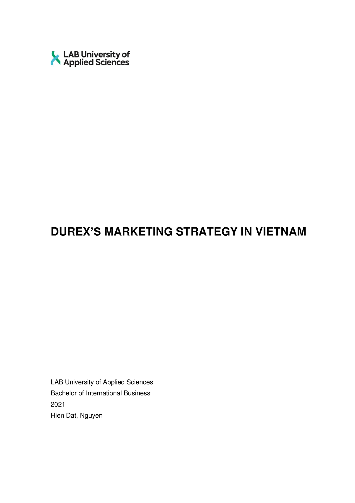 Durex Marketing Strategy - DUREX’S MARKETING STRATEGY IN VIETNAM LAB ...