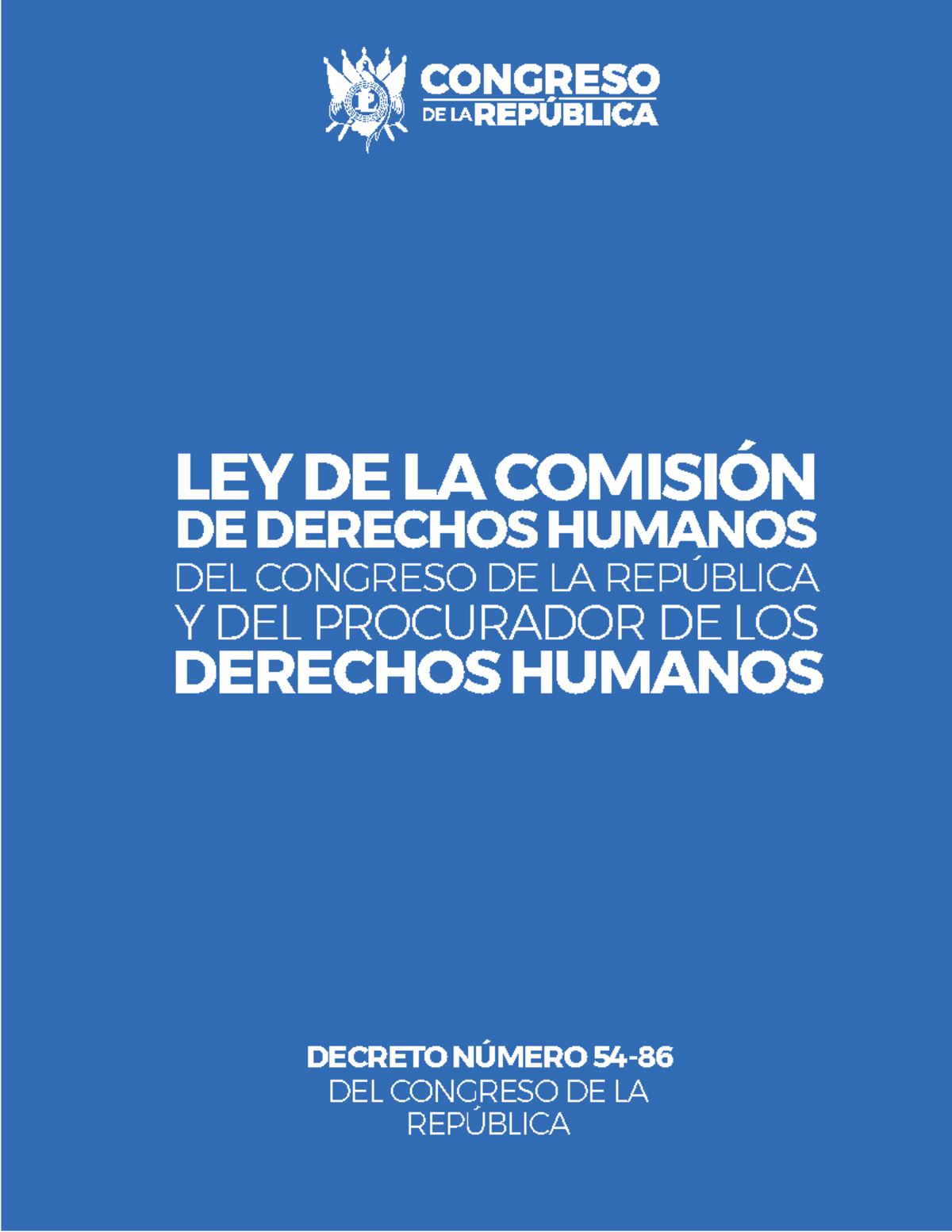 Ley De La Comision De Derechos Humanos Del Congreso De La Republica Y