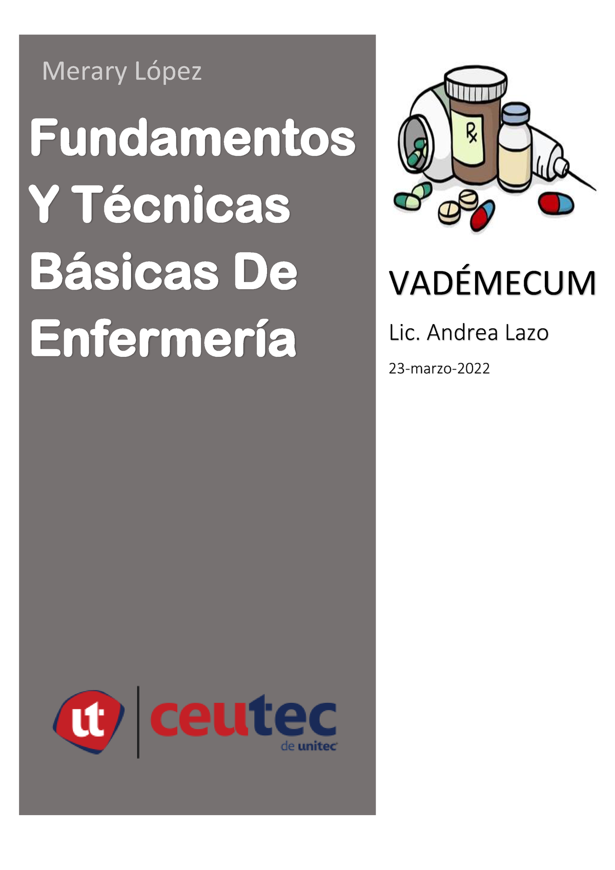 Vadémecum - Tarea - Fundamentos Y TÈcnicas B·sicas De EnfermerÌa Merary ...