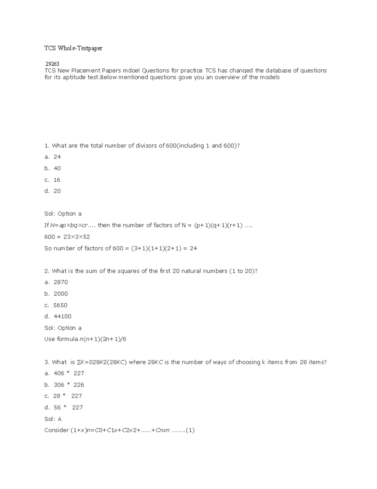 Soda PDF converted TCS Whole Testpaper TCS Whole Testpaper 29263 TCS