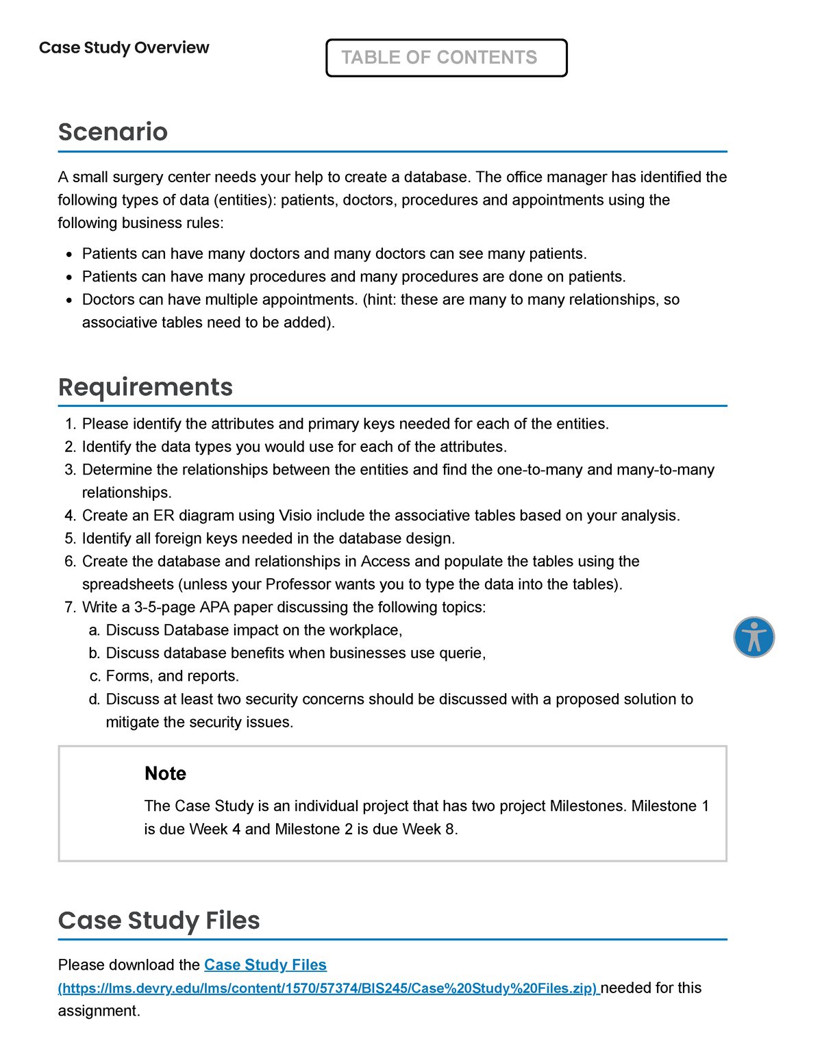 case study for university database