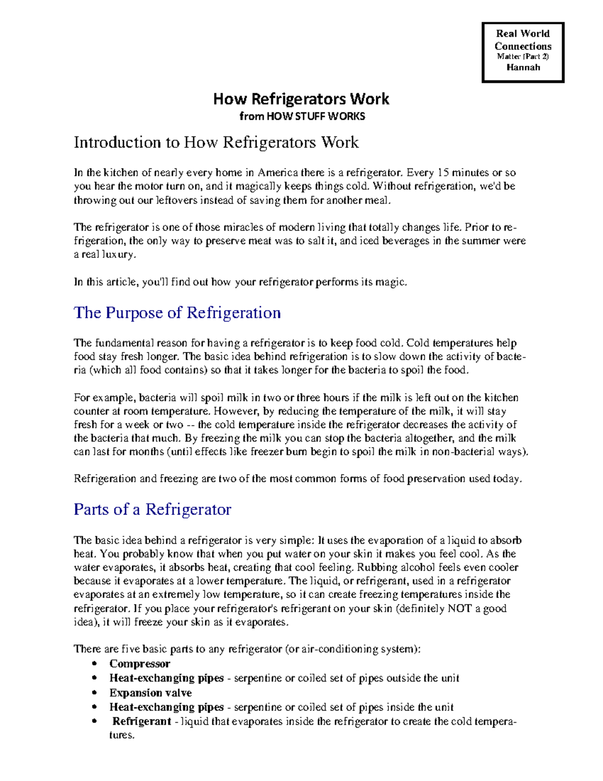 How a Refrigerator Works - Introduction to How Refrigerators Work In ...