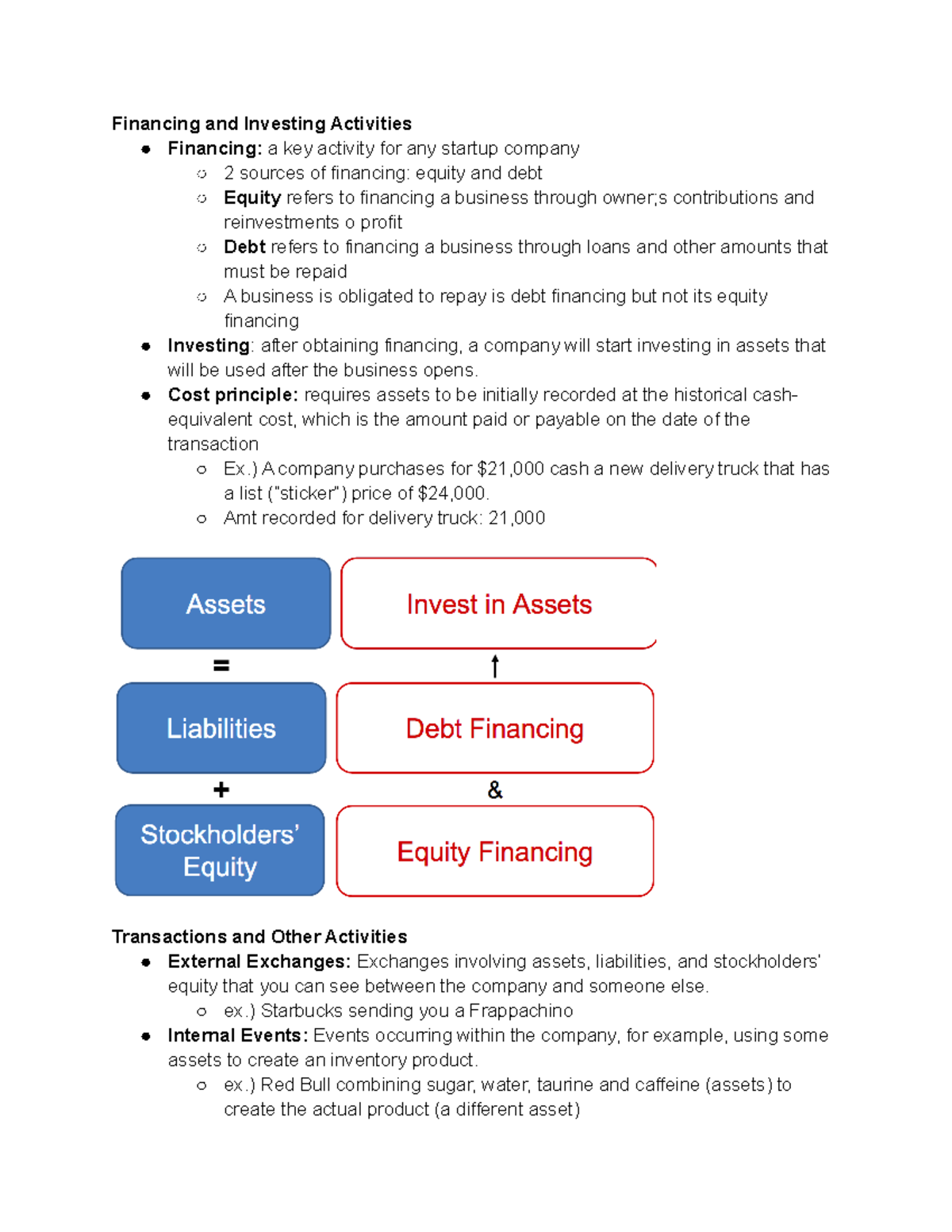 Chapter 2-Accounting - Russ Madray - Financing and Investing Activities ...