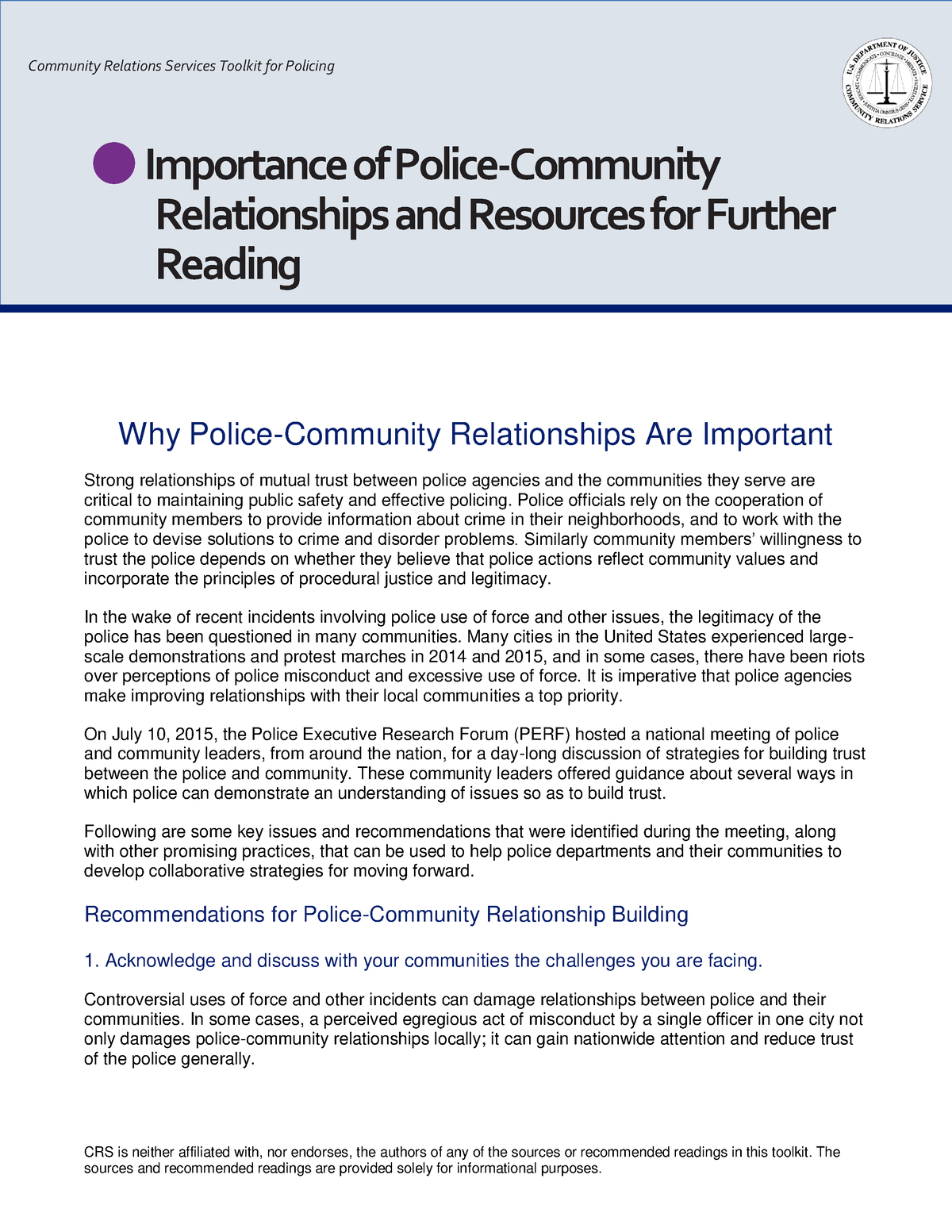 Police Community Rel Content 0 Community Relations Services Toolkit   Thumb 1200 1553 