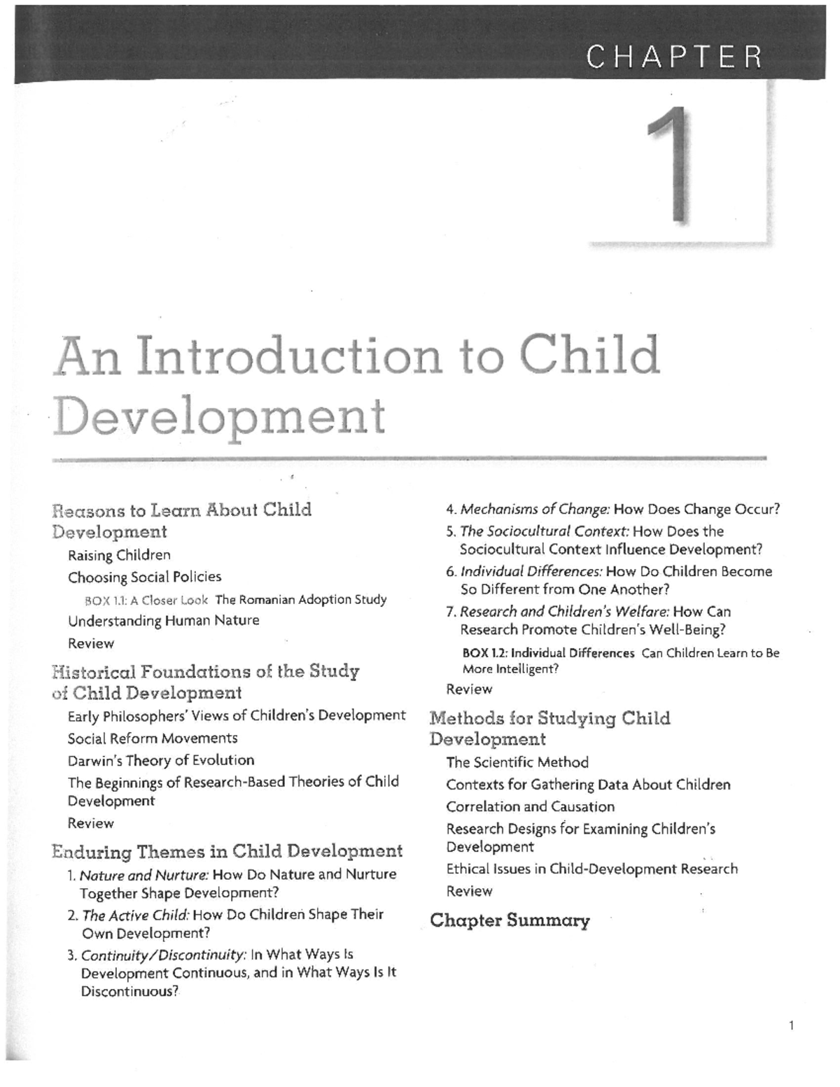 Child Development Pgs 1-18 - CHAPTER An introduction to Child - 33‘ e V ...