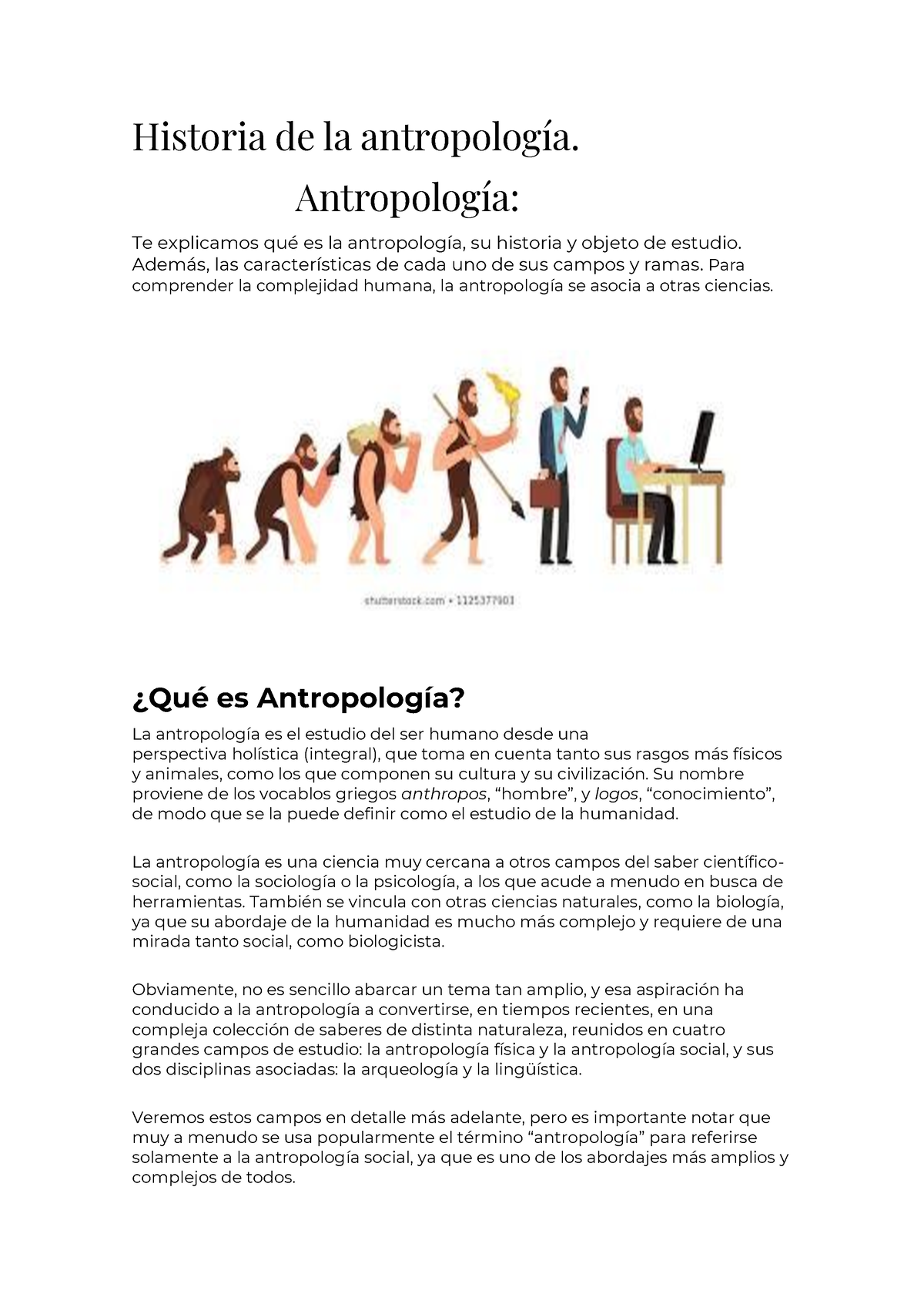 Trabajo Ant - Espero Les Ayude - Historia De La Antropología ...