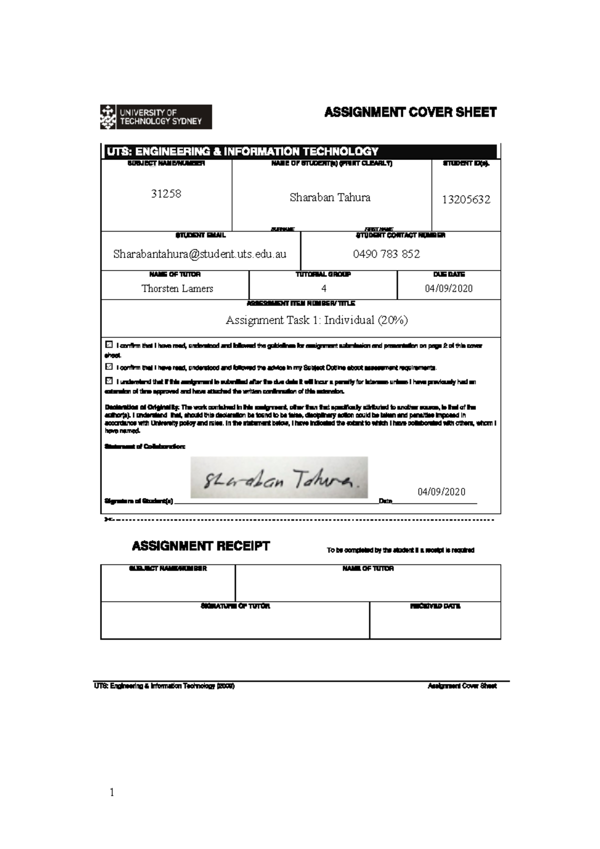 Innovation Assignment 1 - Final - Assignment Task 1: Individual (20% ...