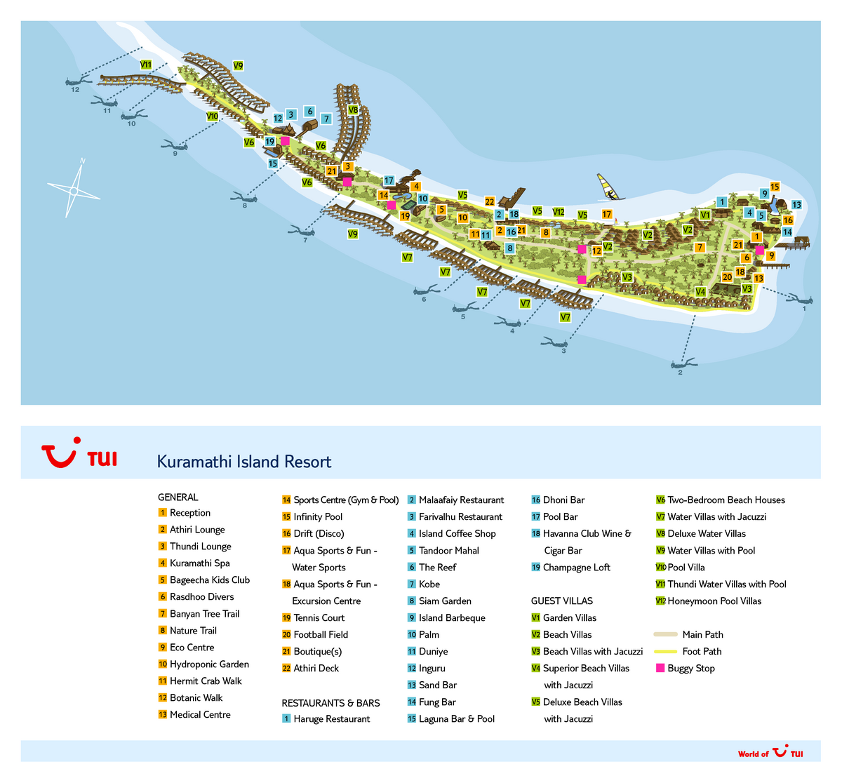 Kuramathi Island Resort Map Kuramathi Island Resort - N 9 12 8 10 11 7 5 6 4 3 2 1 Kuramathi Island  Resort General N Reception N - Studocu