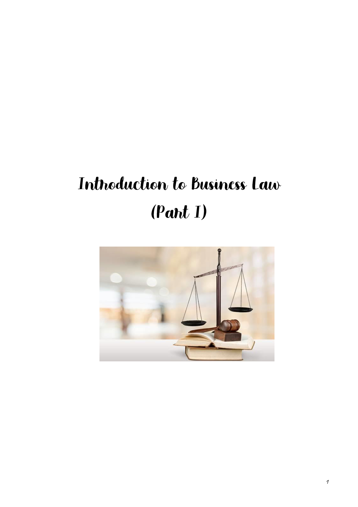 Intro To Business Law Notes Theory (1st Term) - Introduction To ...