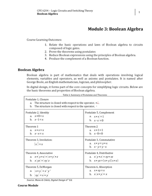 Week 1 - Module 1 Number Systems - CPE 6204 – Logic Circuits And ...