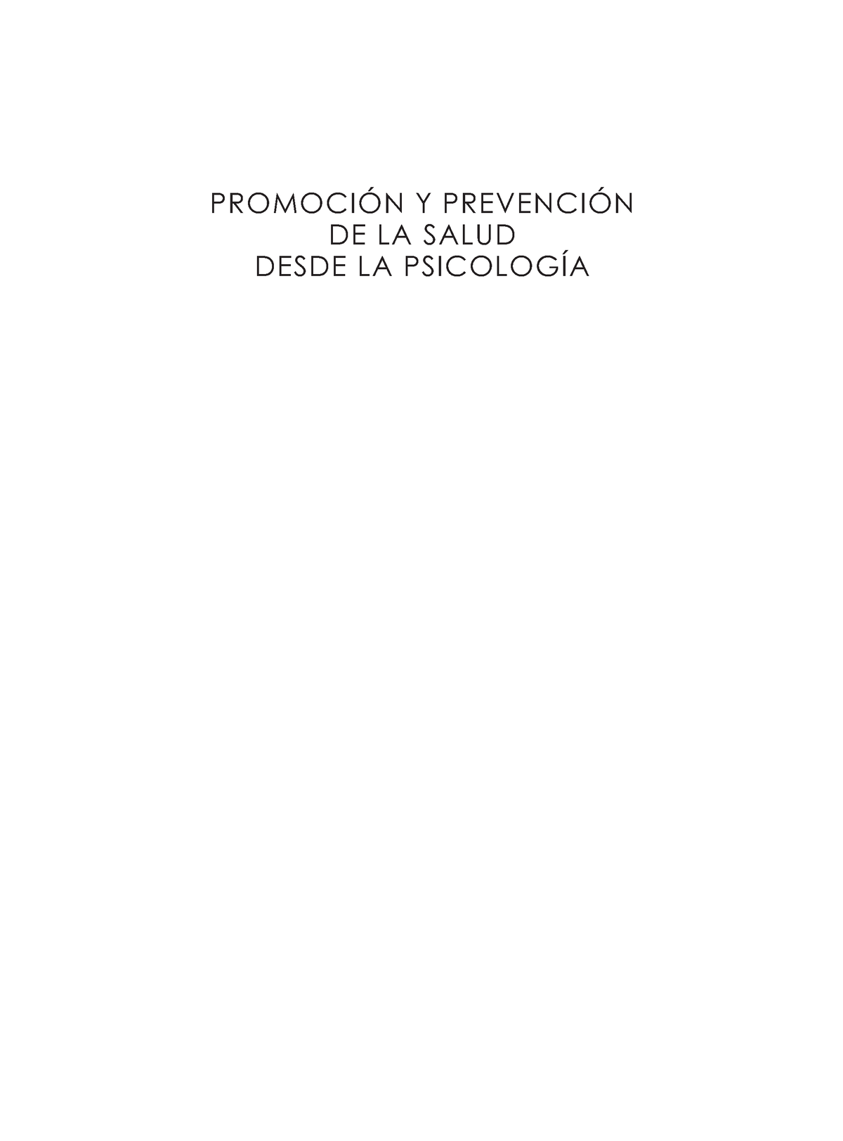 Libro BASE -Promocion Y Prevencion De La Salud - PROMOCIÓN Y PREVENCIÓN ...