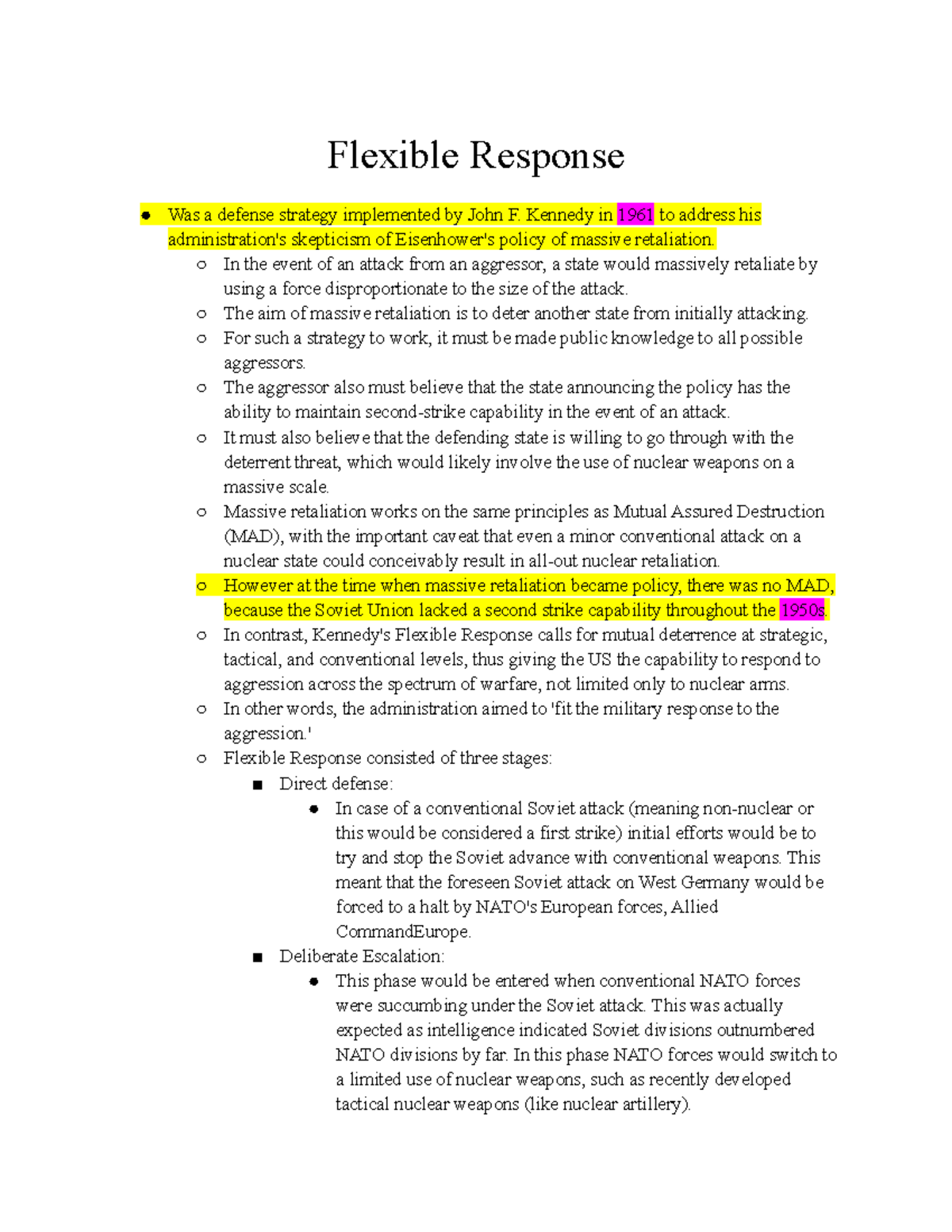 Flexible Response2 Flexible Response Was a defense strategy