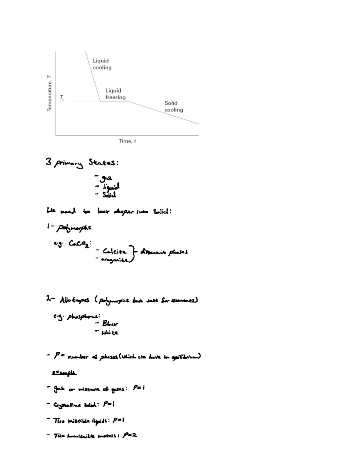 Lecture 39 - phase diagrams - 3primary States gas liquid ####### Solid ...