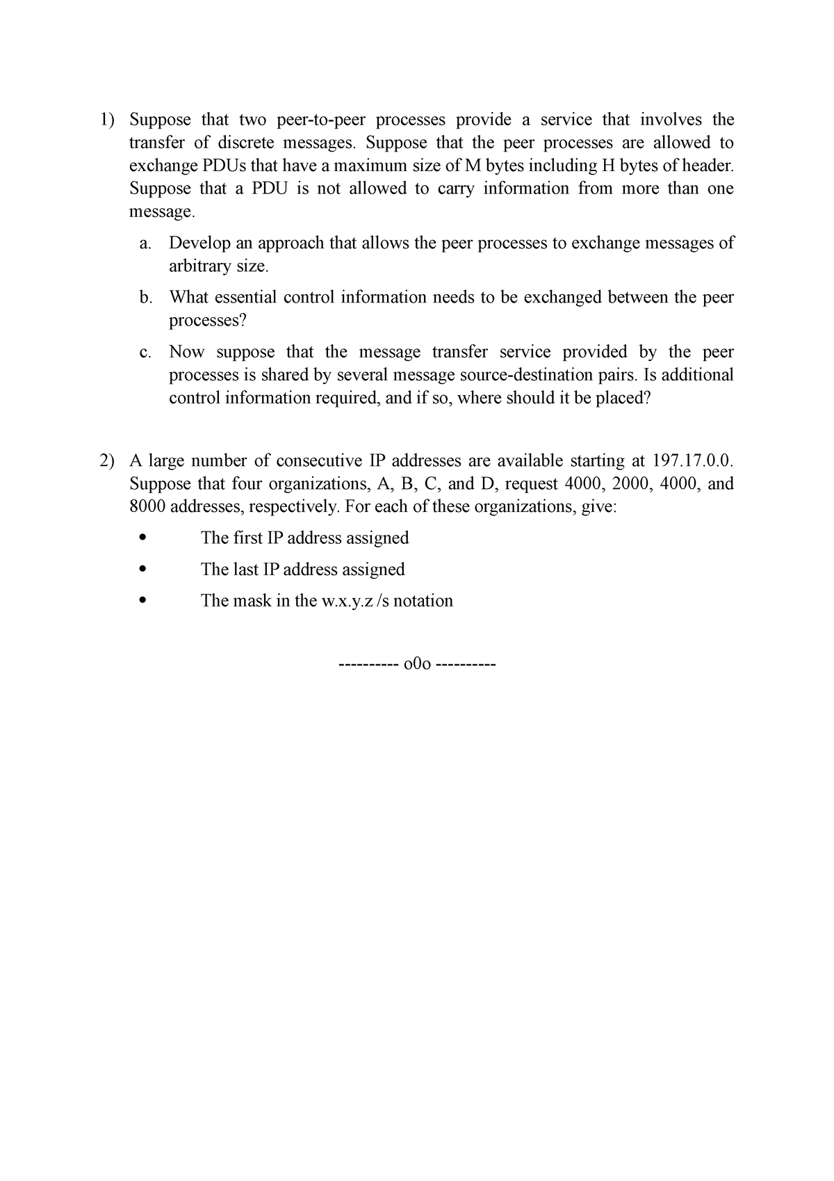 SE1717 NWC203c PA Group XX - Suppose That Two Peer-to-peer Processes ...