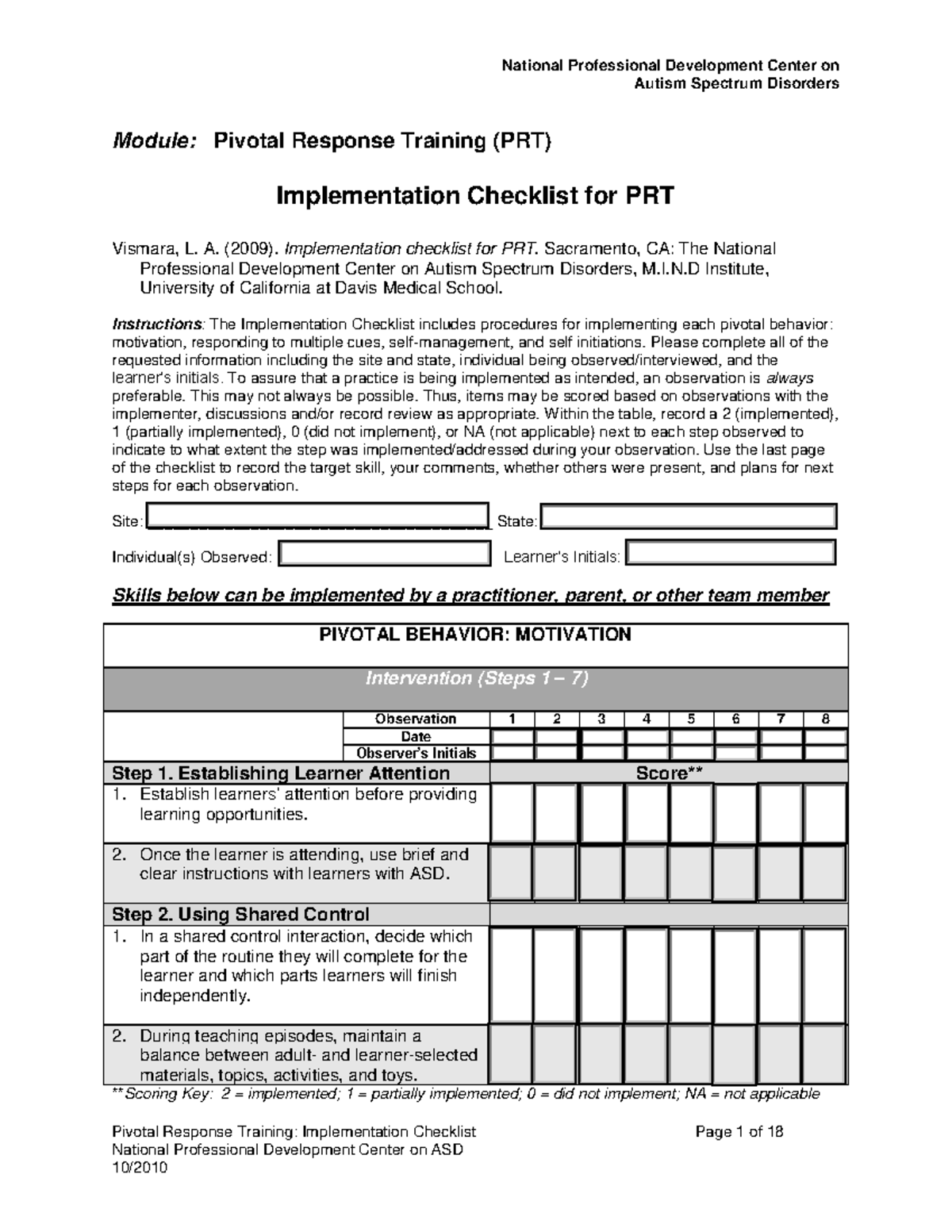 PRT Checklist - Random notes to get PRT CERTIFICATION. - Autism ...