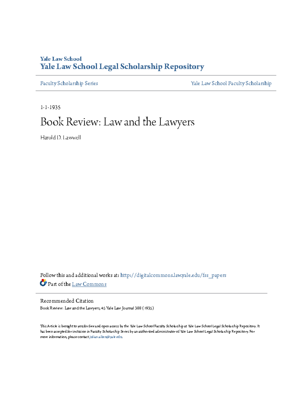 Book Review Law And The Lawyers Yale Law School Yale Law School Legal Book Review Law And The Lawyers Yale Law School Yale Law School Legal