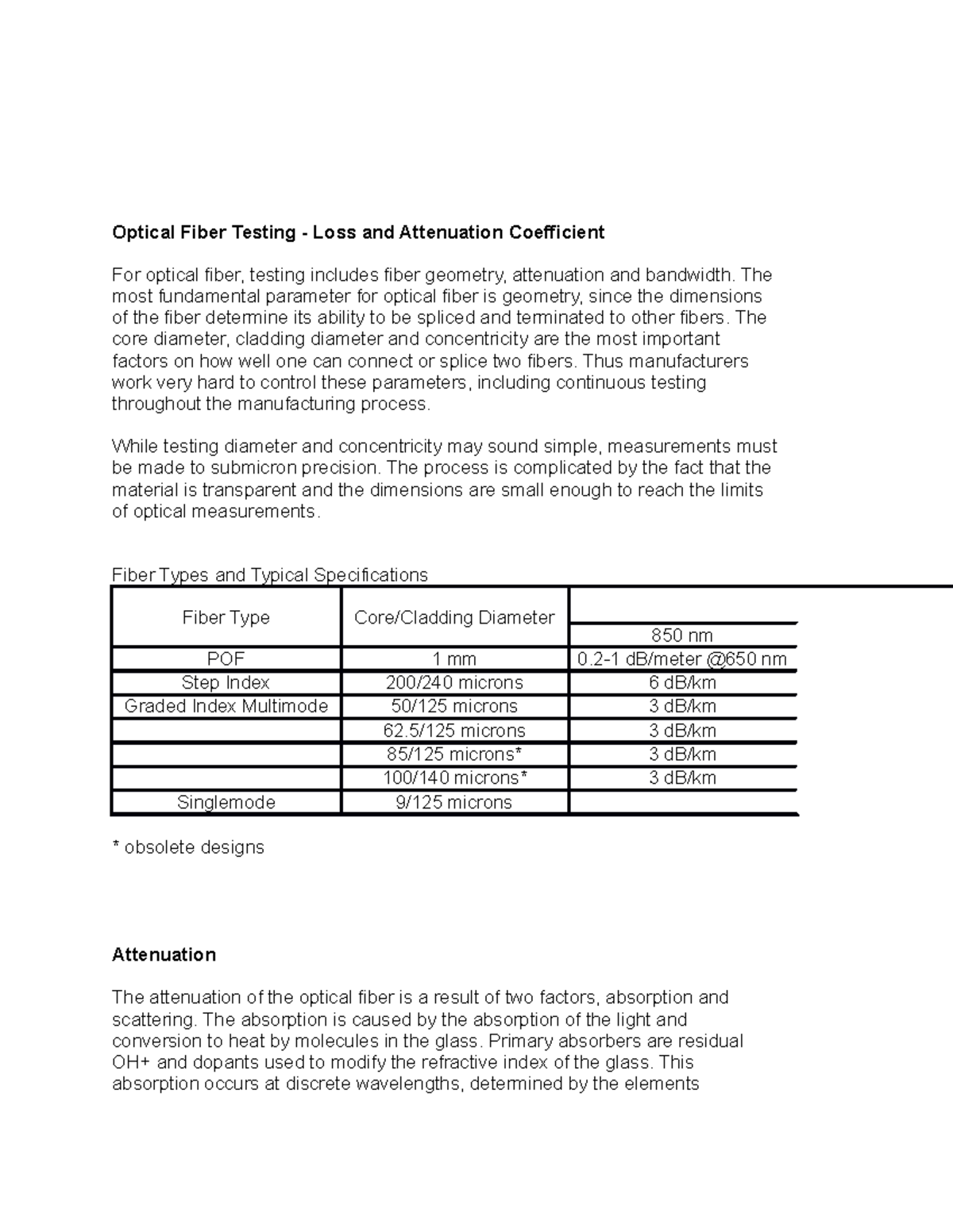 Essentials of optical communication - Optical Fiber Testing - Loss and ...