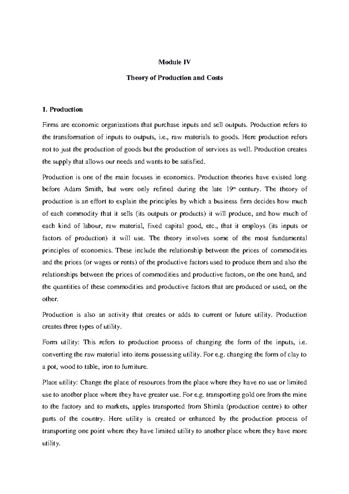 Module IV UNIVERSITY OF CALICUT SCHOOL OF DISTANCE EDUCATION Study