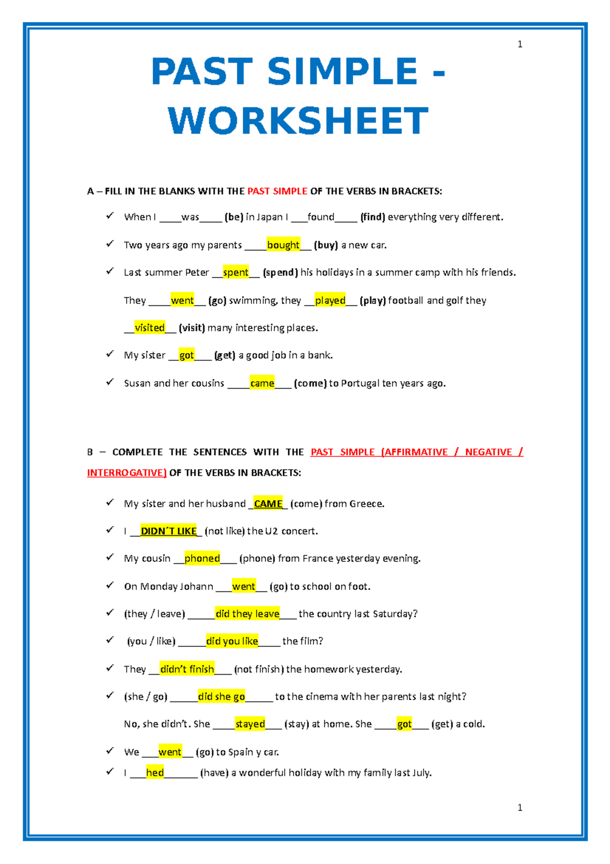 Past-simple-worksheet-fun-activities Duque Boyer Dayana Y Jhonatan ...