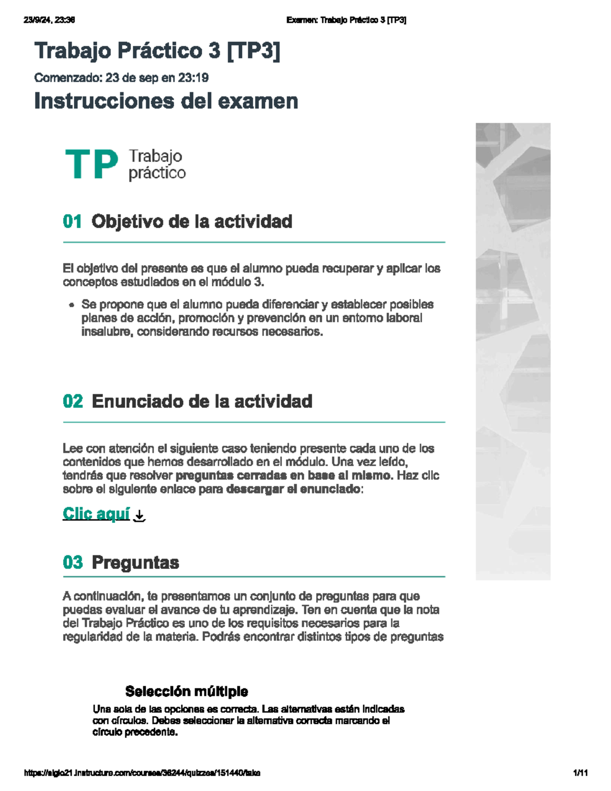 Tp3 programa de asistencia integral 81% - 23:36 Examen: Trabajo ...