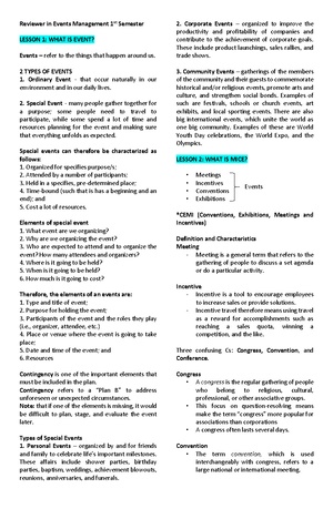 event management - Module 1: What is Event? Events-refers to the things ...