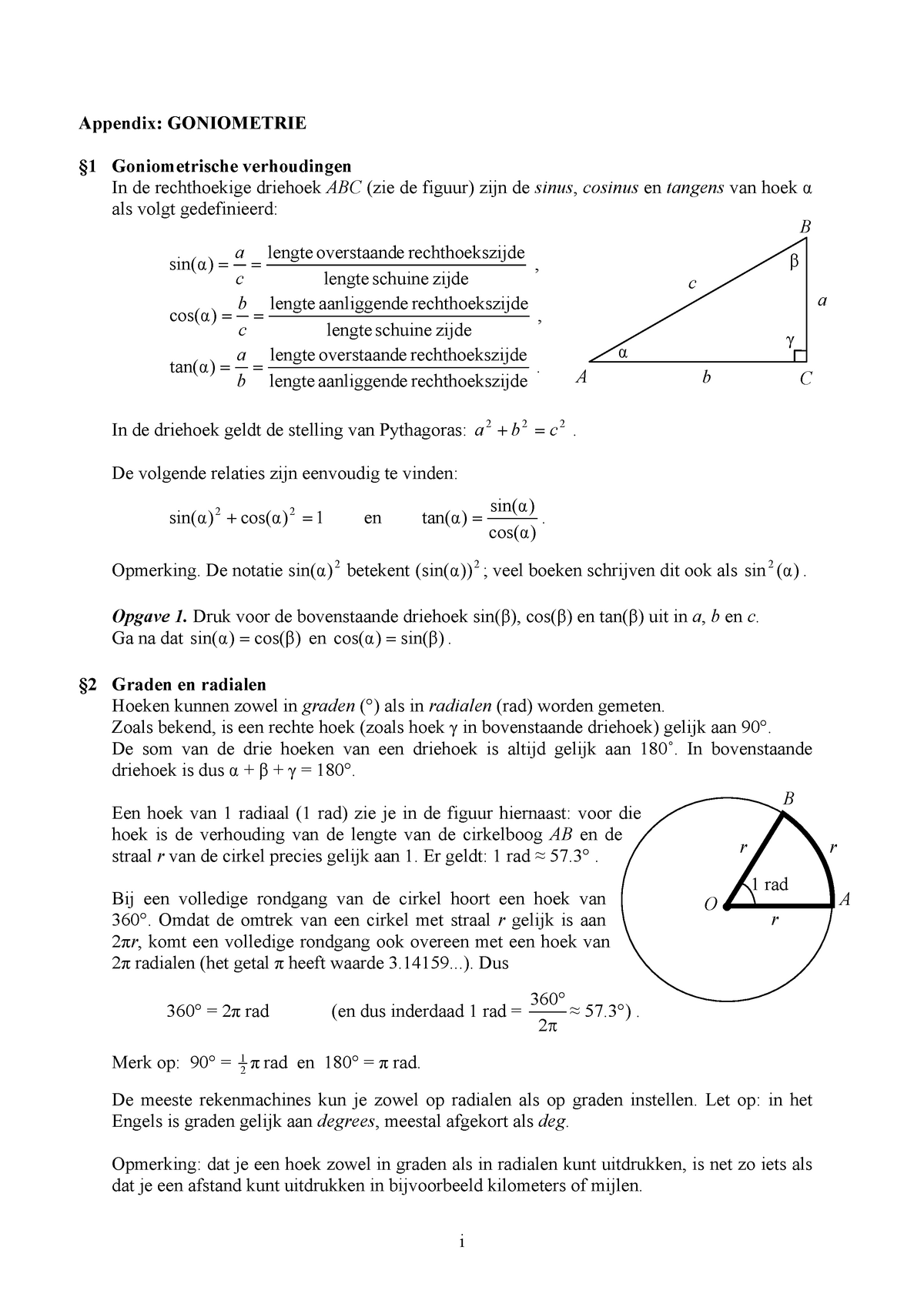 Appendix Gonio Voortgezette Wiskunde 6012b0338y Uva Studeersnel