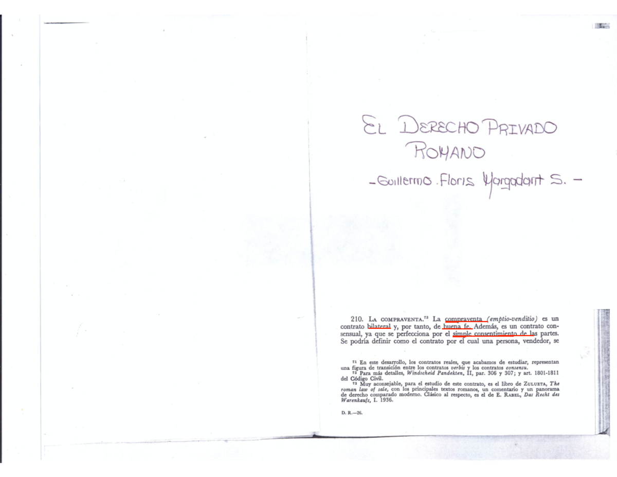 Compraventa- Caracteristicas Margadant 3 - Derecho Romano - Studocu