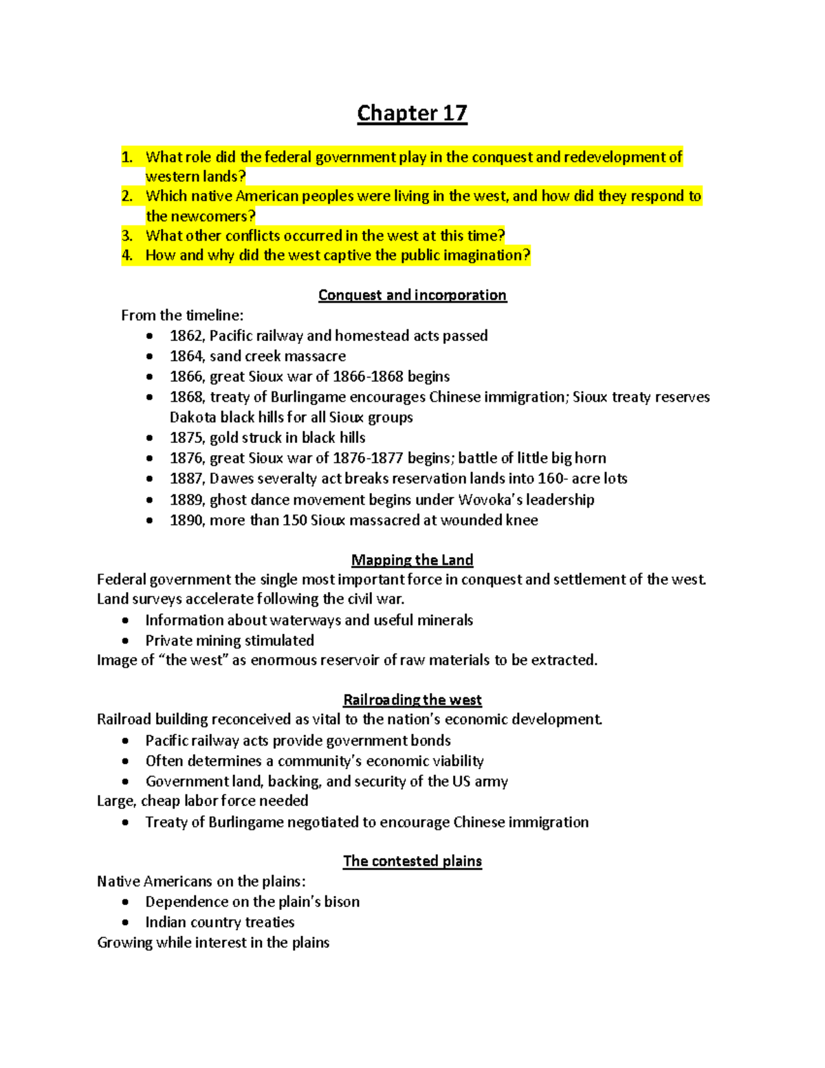 History-Chapter 17 - Lecture Notes - Chapter 17 What Role Did The ...