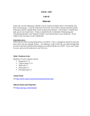 GEOL 1301 - Lab 05 - Topographic Maps - GEOL 1301 Metamorphic Rock Lab ...